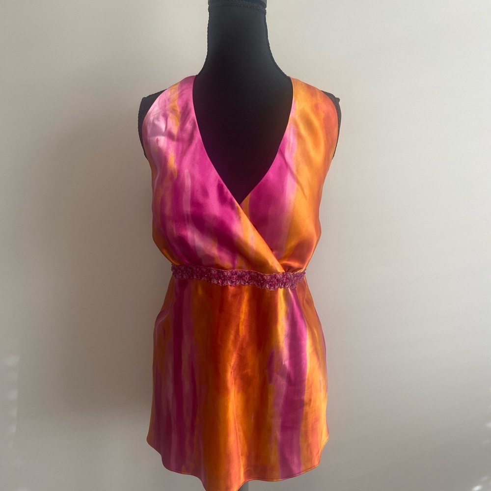 Daisy Fuentes Pink and Orange Blouse